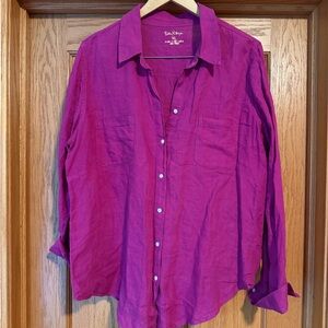 Lilly Pulitzer Linen Button Down Shirt
